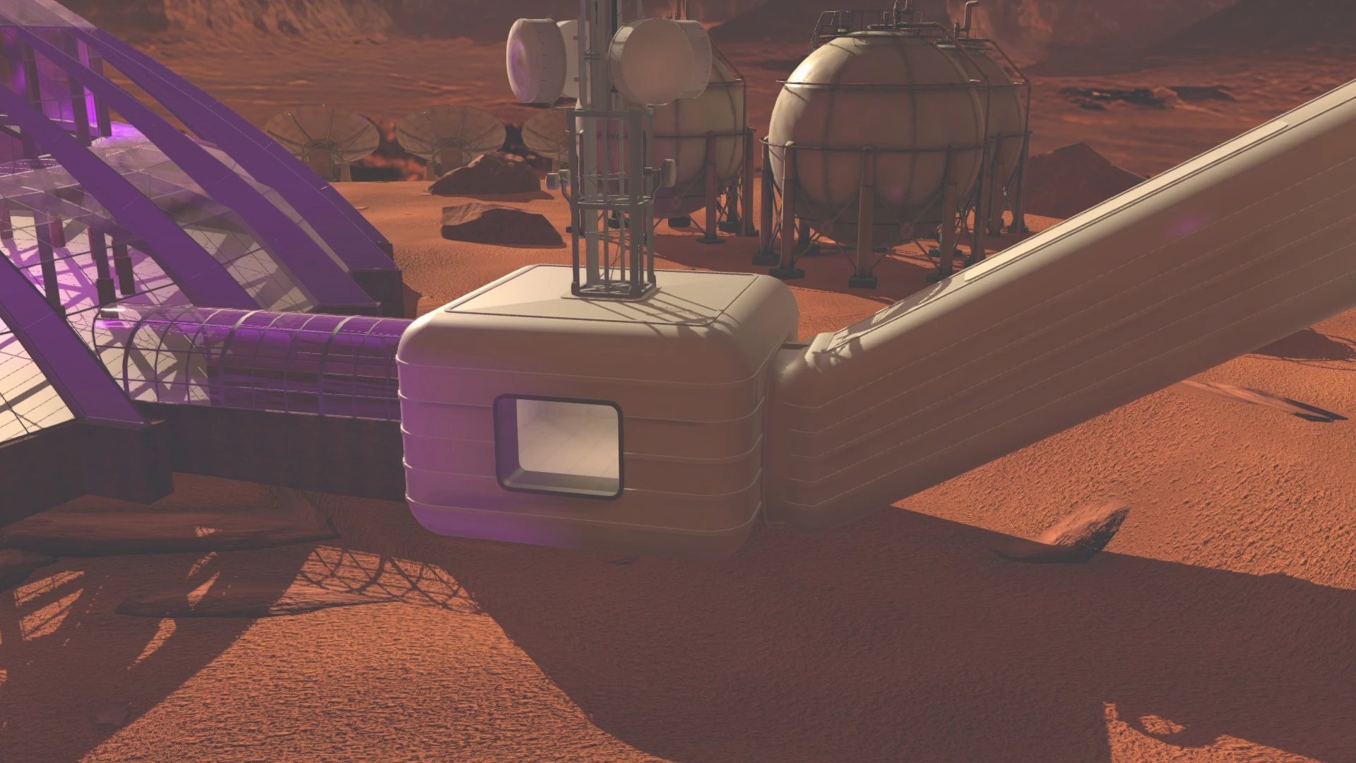 Human-oriented living and recovery space with warmer materials, softer lighting and distinct design language compared to the main operational areas.