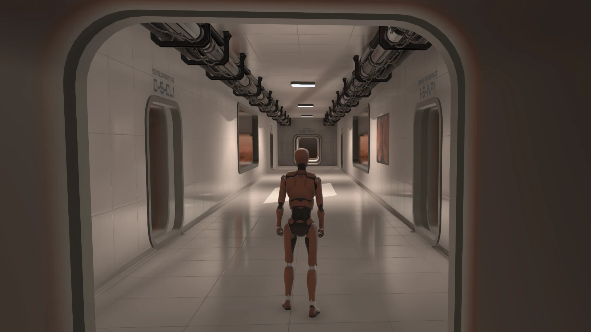 Top-down schematic showing the modular sector layout of the research facility.